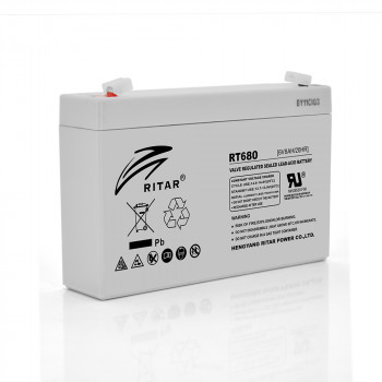 Акумуляторна батарея AGM RITAR RT680, Gray Case, 6V 8Ah