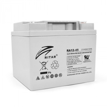 Акумуляторна батарея AGM RITAR RA12-45, Gray Case, 12V 45.0Ah