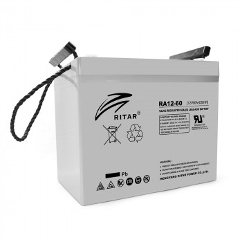 Акумуляторна батарея AGM RITAR RA12-60, Gray Case, 12V 60.0Ah