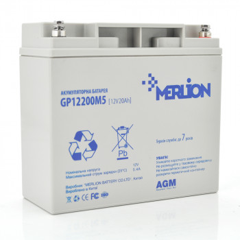 Акумуляторна батарея MERLION AGM GP1220M5 12 V 20 Ah