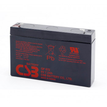 Акумуляторна батарея CSB GP672, 6V 7.2Ah